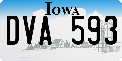 IA license plate DVA593