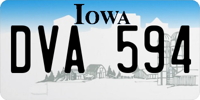 IA license plate DVA594