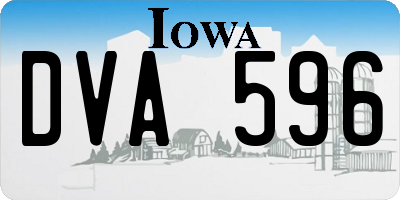 IA license plate DVA596