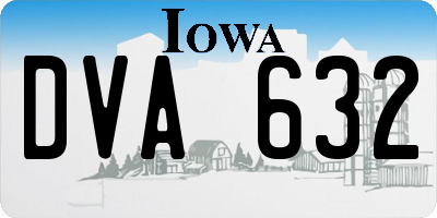 IA license plate DVA632
