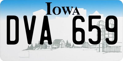 IA license plate DVA659