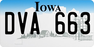 IA license plate DVA663