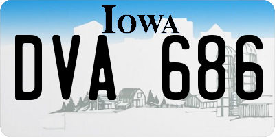 IA license plate DVA686