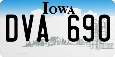 IA license plate DVA690