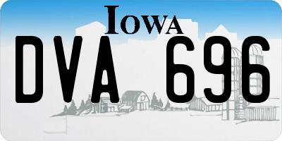 IA license plate DVA696