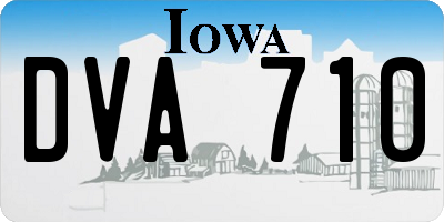IA license plate DVA710