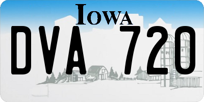 IA license plate DVA720