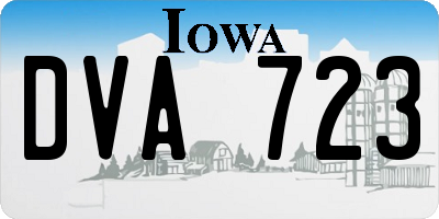 IA license plate DVA723