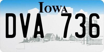 IA license plate DVA736