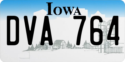 IA license plate DVA764