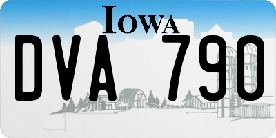 IA license plate DVA790