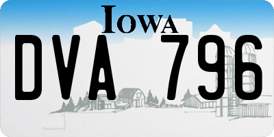 IA license plate DVA796
