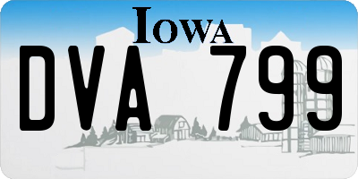 IA license plate DVA799