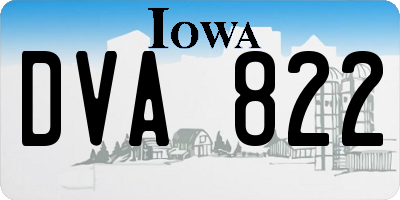 IA license plate DVA822