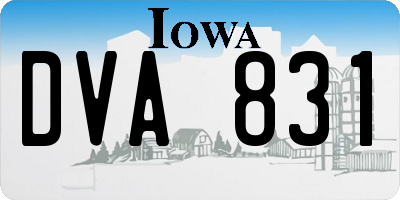 IA license plate DVA831