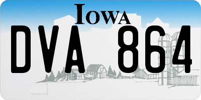 IA license plate DVA864