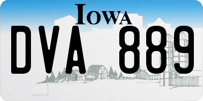 IA license plate DVA889