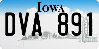 IA license plate DVA891