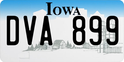IA license plate DVA899