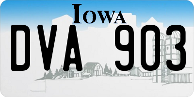 IA license plate DVA903