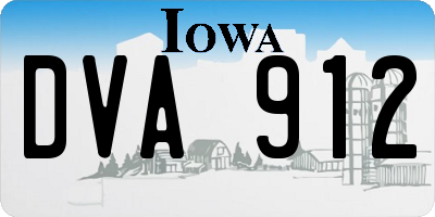 IA license plate DVA912