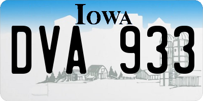 IA license plate DVA933