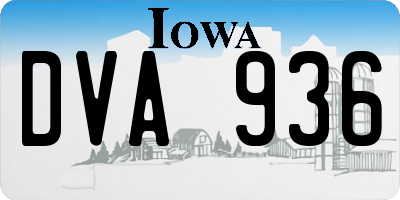 IA license plate DVA936