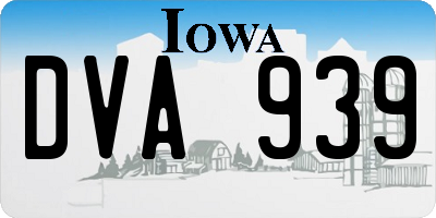 IA license plate DVA939