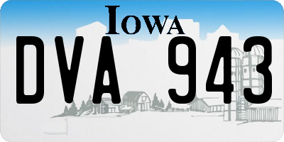 IA license plate DVA943