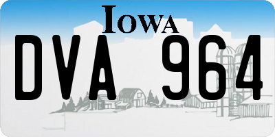 IA license plate DVA964