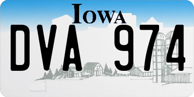 IA license plate DVA974
