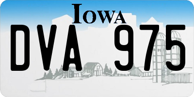 IA license plate DVA975