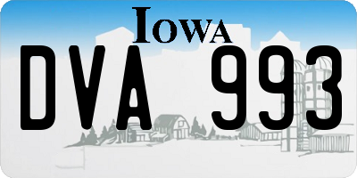 IA license plate DVA993