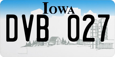 IA license plate DVB027