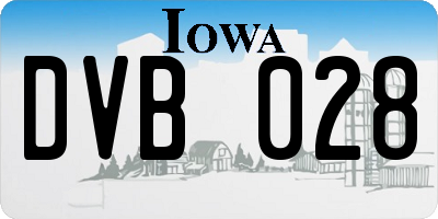 IA license plate DVB028