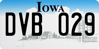 IA license plate DVB029