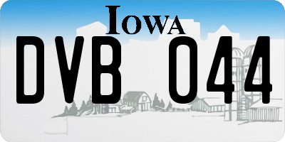 IA license plate DVB044