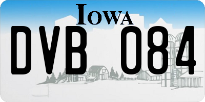 IA license plate DVB084