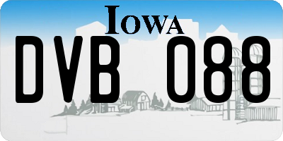 IA license plate DVB088