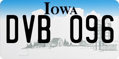 IA license plate DVB096