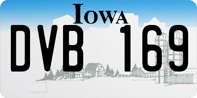 IA license plate DVB169