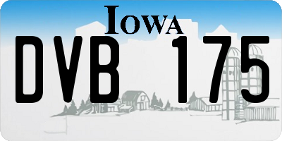 IA license plate DVB175
