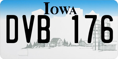 IA license plate DVB176