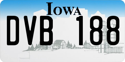 IA license plate DVB188