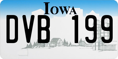 IA license plate DVB199