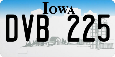 IA license plate DVB225