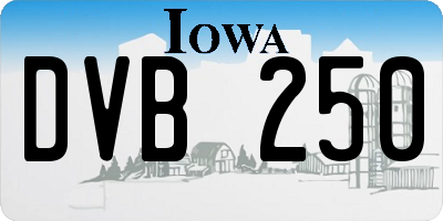IA license plate DVB250
