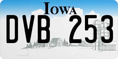 IA license plate DVB253