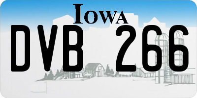 IA license plate DVB266