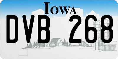 IA license plate DVB268